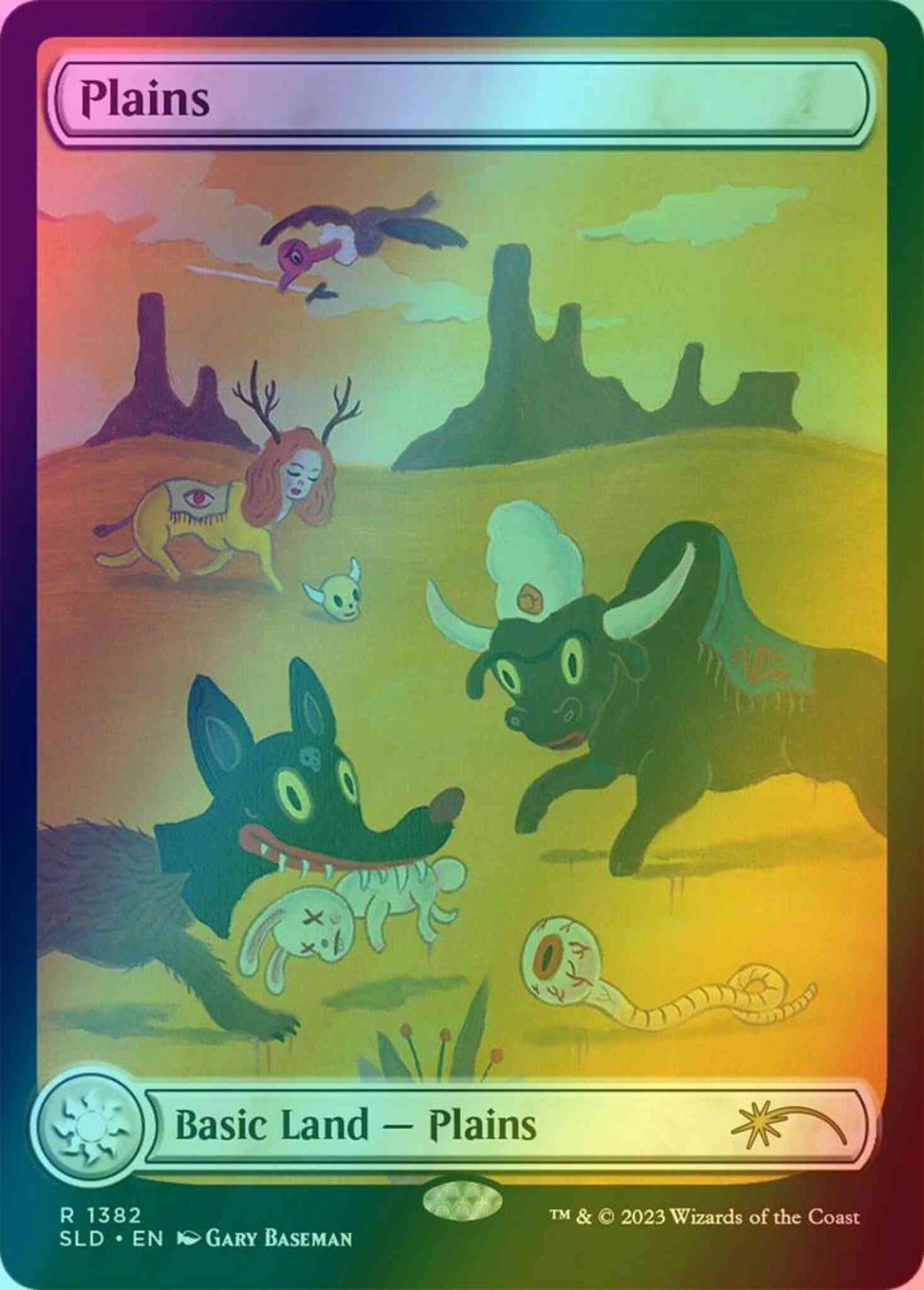 Plains [1382] [Full Art] [Gary Baseman] [Secret Lair Drop] [Foil]
