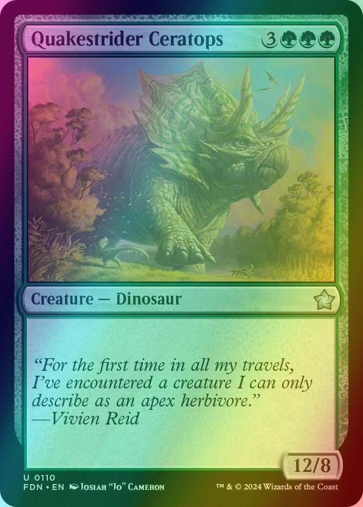 Quakestrider Ceratops [110] [Foundations] [Foil]