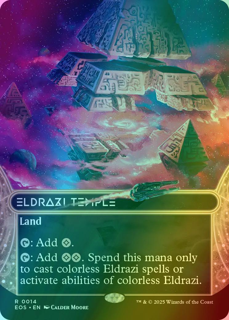 Eldrazi Temple [14] [Borderless] [Edge of Eternities: Stellar Sights] [Foil]