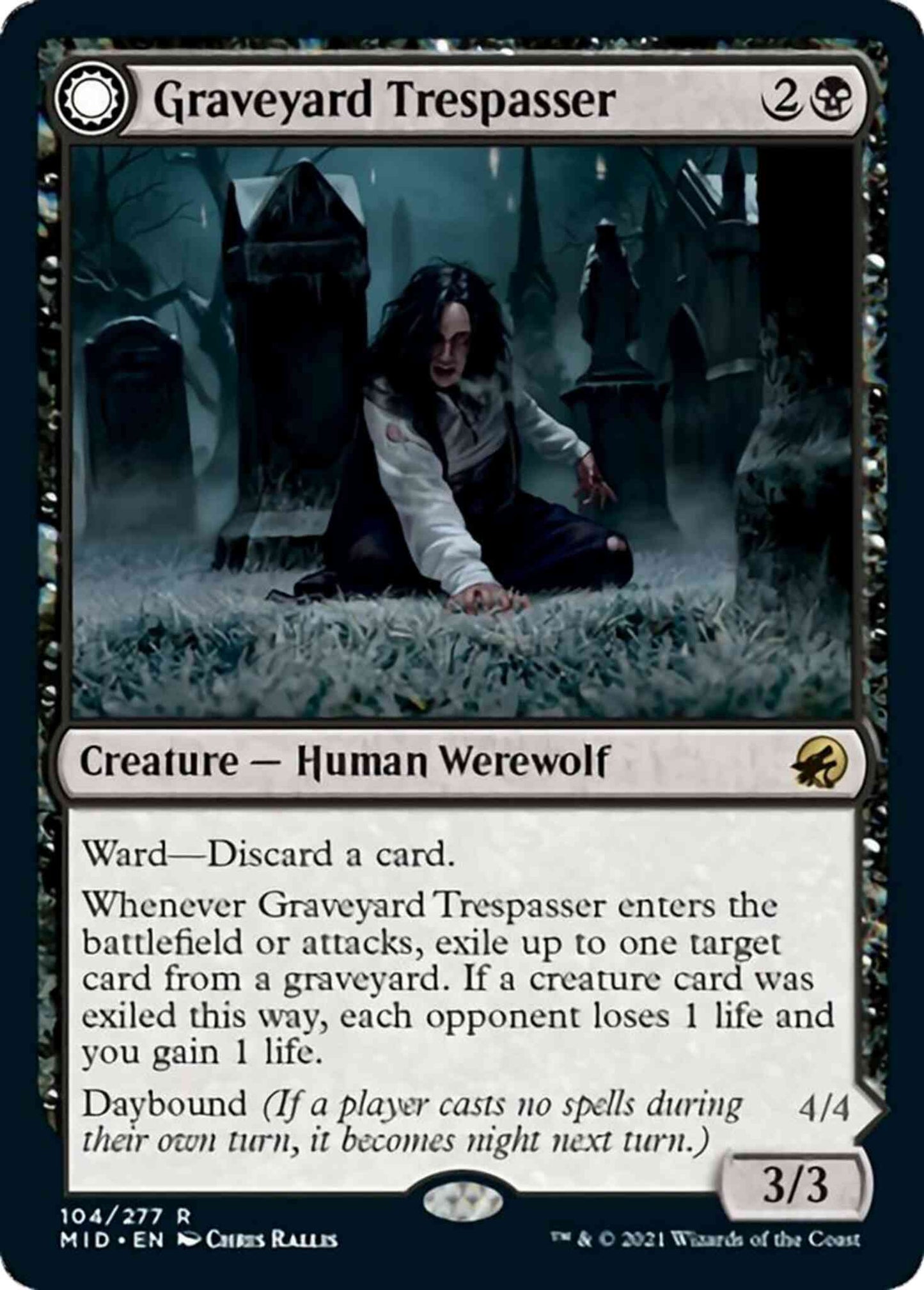 Graveyard Trespasser // Graveyard Glutton [104] [Innistrad: Midnight Hunt] [Non-Foil]