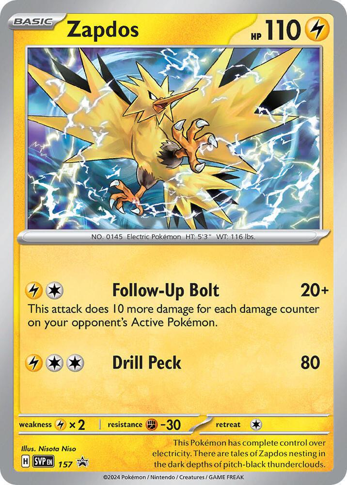 Zapdos - 157 - Promo [svp-157] [Cosmos Holo]