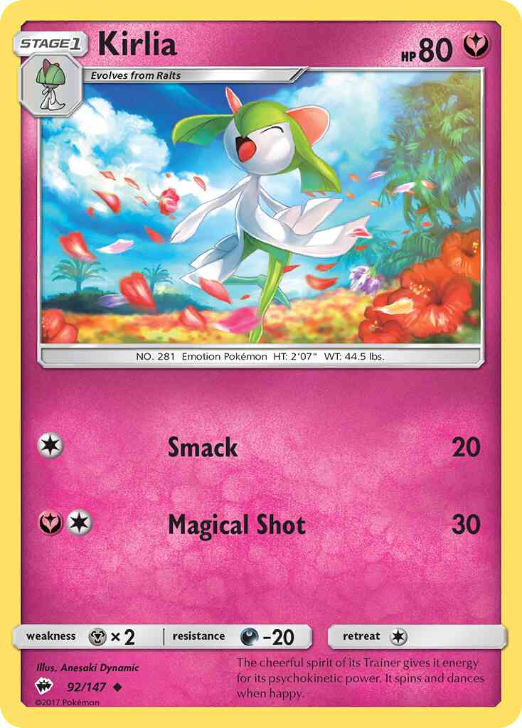 Kirlia - 92/147 - Uncommon [sm3-92] [Reverse Holo]