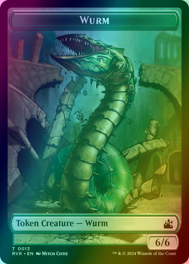 Spirit Token (18) // Wurm Token (13) [Ravnica Remastered: Tokens] [Foil]