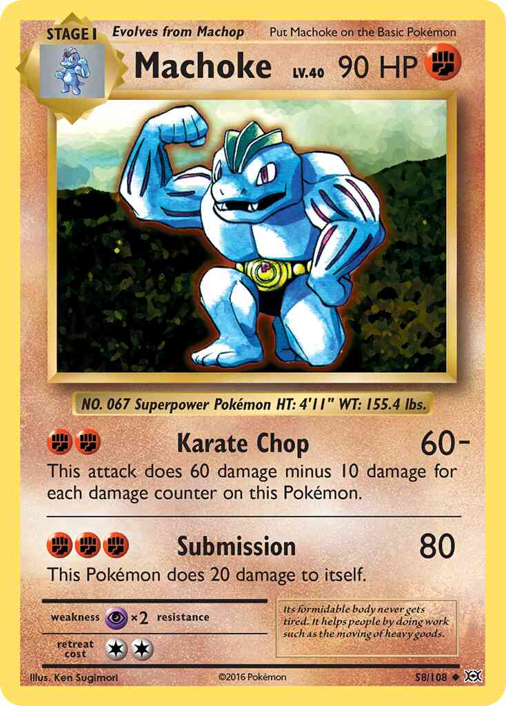 Machoke - 58/108 - Uncommon [xy12-58] [Reverse Holo]