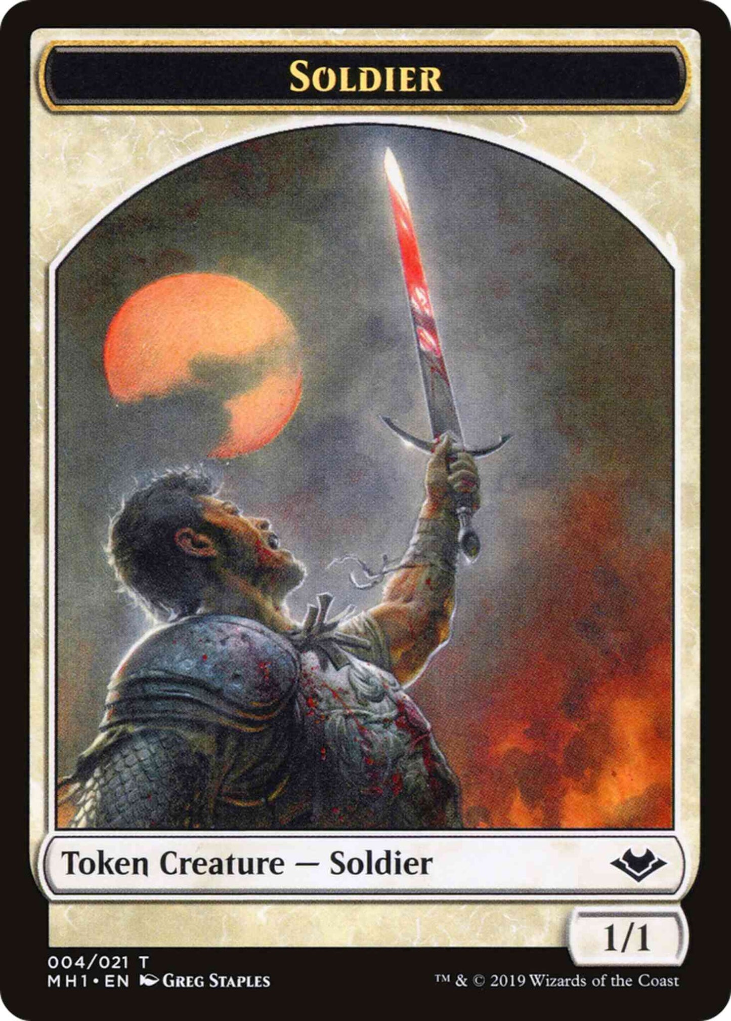 Rhino Token (13) // Soldier Token (04) [Modern Horizons Tokens] [Non-Foil]