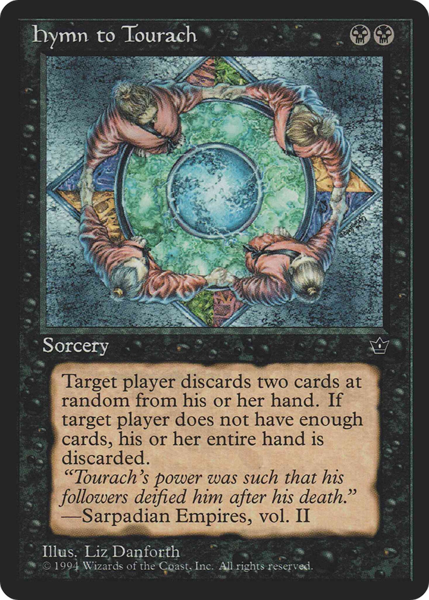 Hymn to Tourach [Liz Danforth] [38b] [Fallen Empires] [Non-Foil]