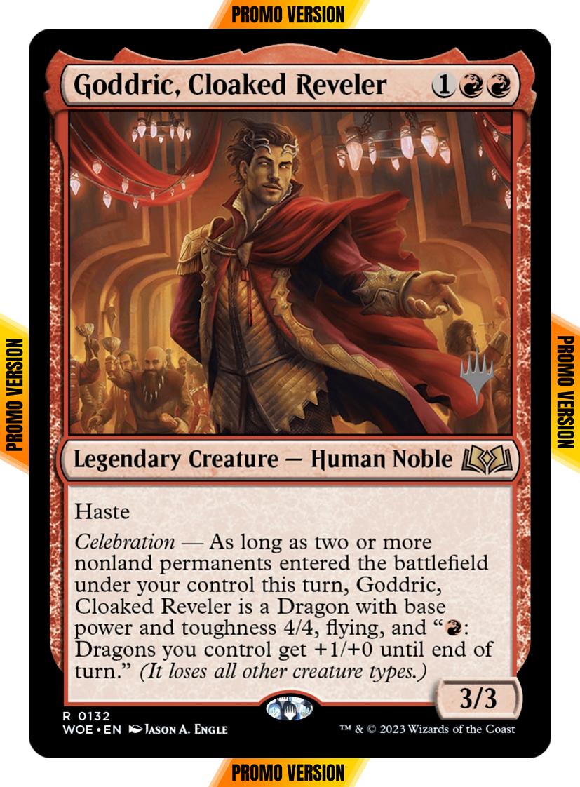 Goddric, Cloaked Reveler [132p] [Promo Pack] [Wilds of Eldraine: Promos] [Non-Foil]