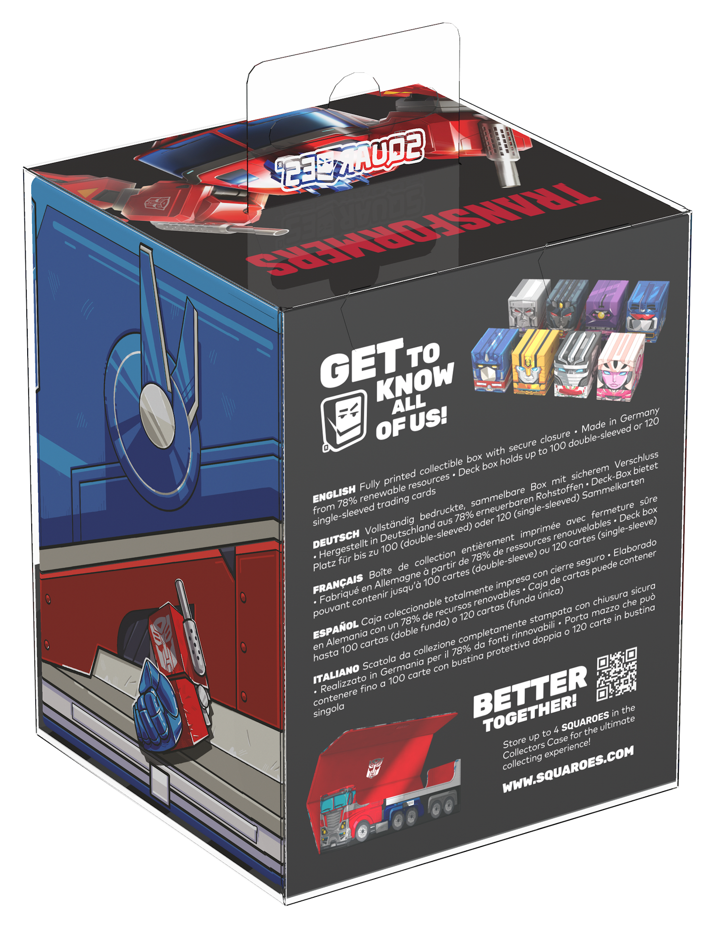 Ultimate Guard Squaroes Deck Box - 100 - Transformers - Optimus Prime
