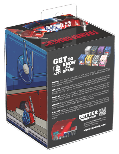 Ultimate Guard Squaroes Deck Box - 100 - Transformers - Optimus Prime