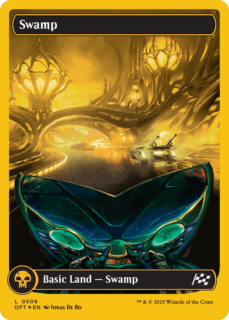 Swamp [509] [Full Art] [Driver's Seat] [Aetherdrift] [First-place Foil]