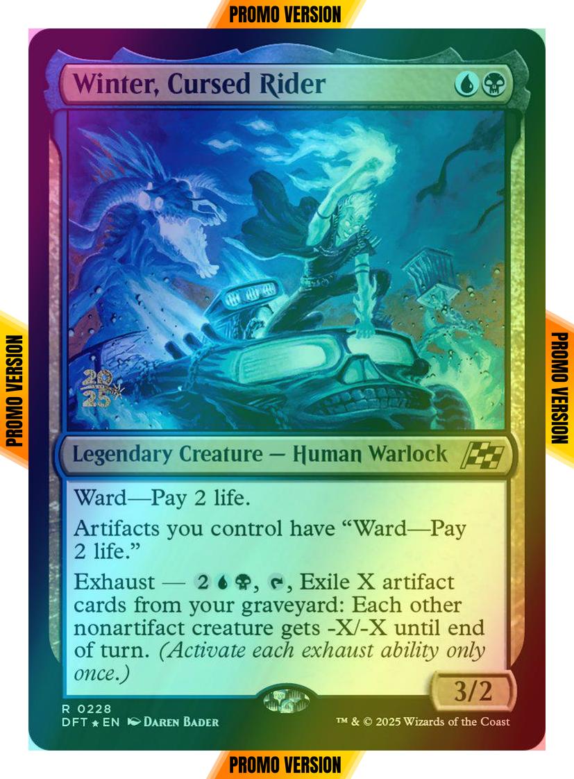 Winter, Cursed Rider [228s] [Prerelease] [Aetherdrift: Promos] [Foil]