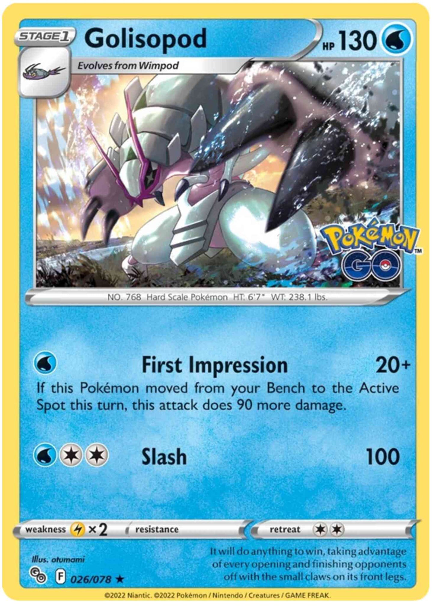 Golisopod - 026/078 - Rare Holo [pgo-026] [Holo]