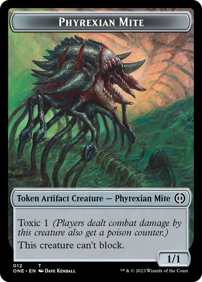 Phyrexian Golem Token (10) // Phyrexian Mite Token (12) [Phyrexia: All Will Be One: Tokens] [Non-Foil]