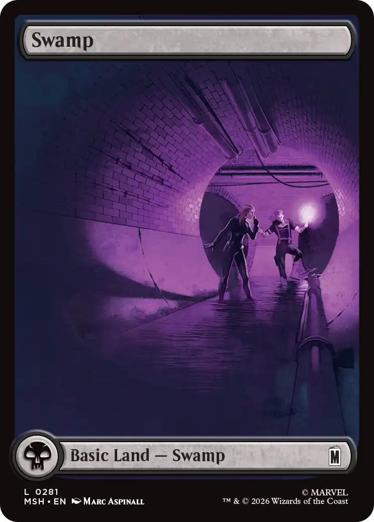 Swamp [281] [Full Art] [City Chaos] [Marvel Super Heroes] [Non-Foil]