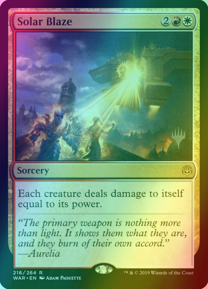 Solar Blaze [216p] [Promo Pack] [War of the Spark Promos] [Foil]