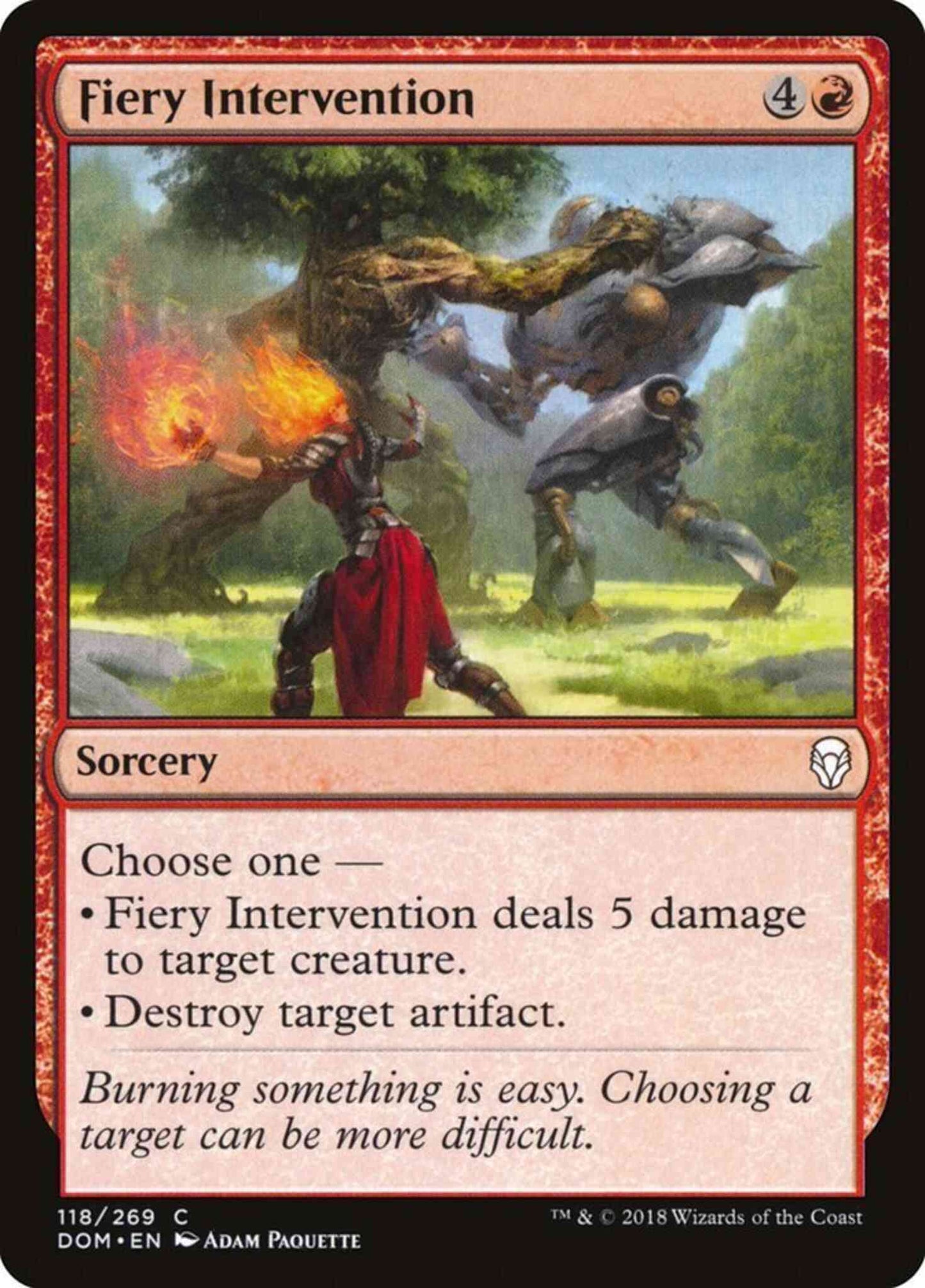 Fiery Intervention [118] [Dominaria] [Non-Foil]