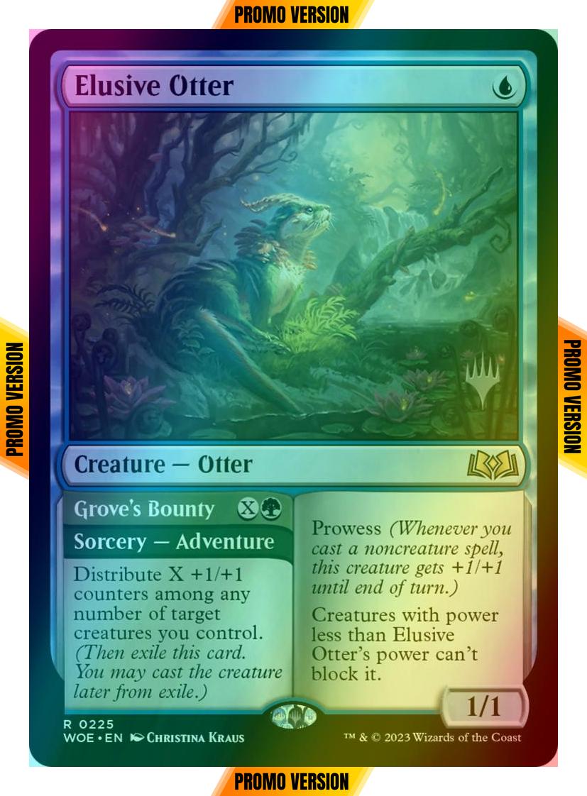 Elusive Otter // Grove's Bounty [225p] [Promo Pack] [Wilds of Eldraine: Promos] [Foil]