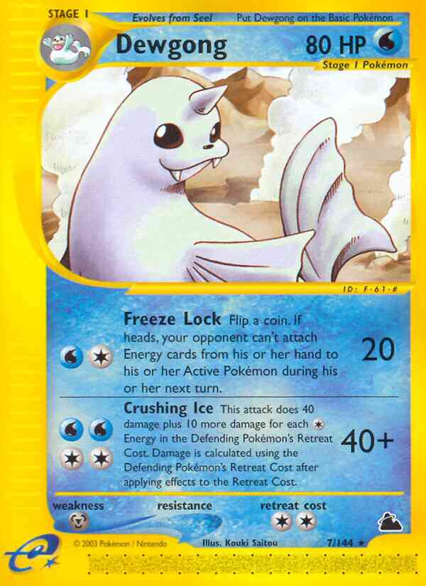Dewgong - 7/144 - Rare [ecard3-7] [Reverse Holo]