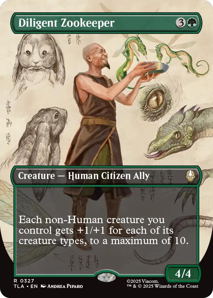 Diligent Zookeeper [327] [Borderless] [Field Notes] [Avatar: The Last Airbender] [Non-Foil]