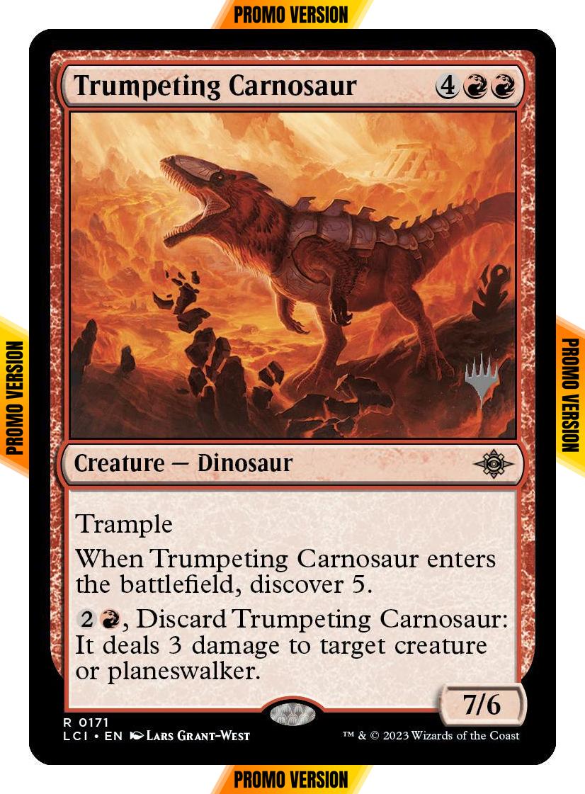 Trumpeting Carnosaur [171p] [Promo Pack] [The Lost Caverns of Ixalan: Promos] [Non-Foil]