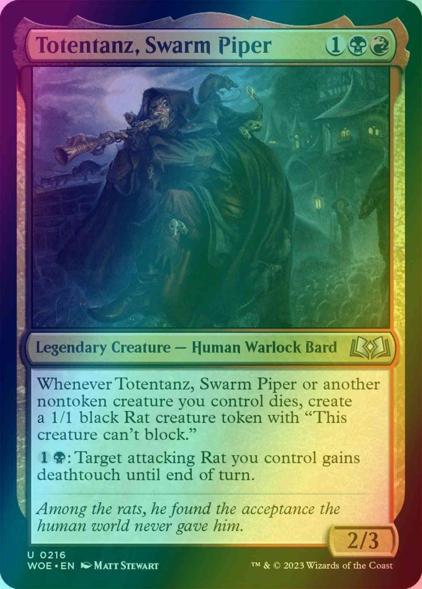 Totentanz, Swarm Piper [216] [Wilds of Eldraine] [Foil]