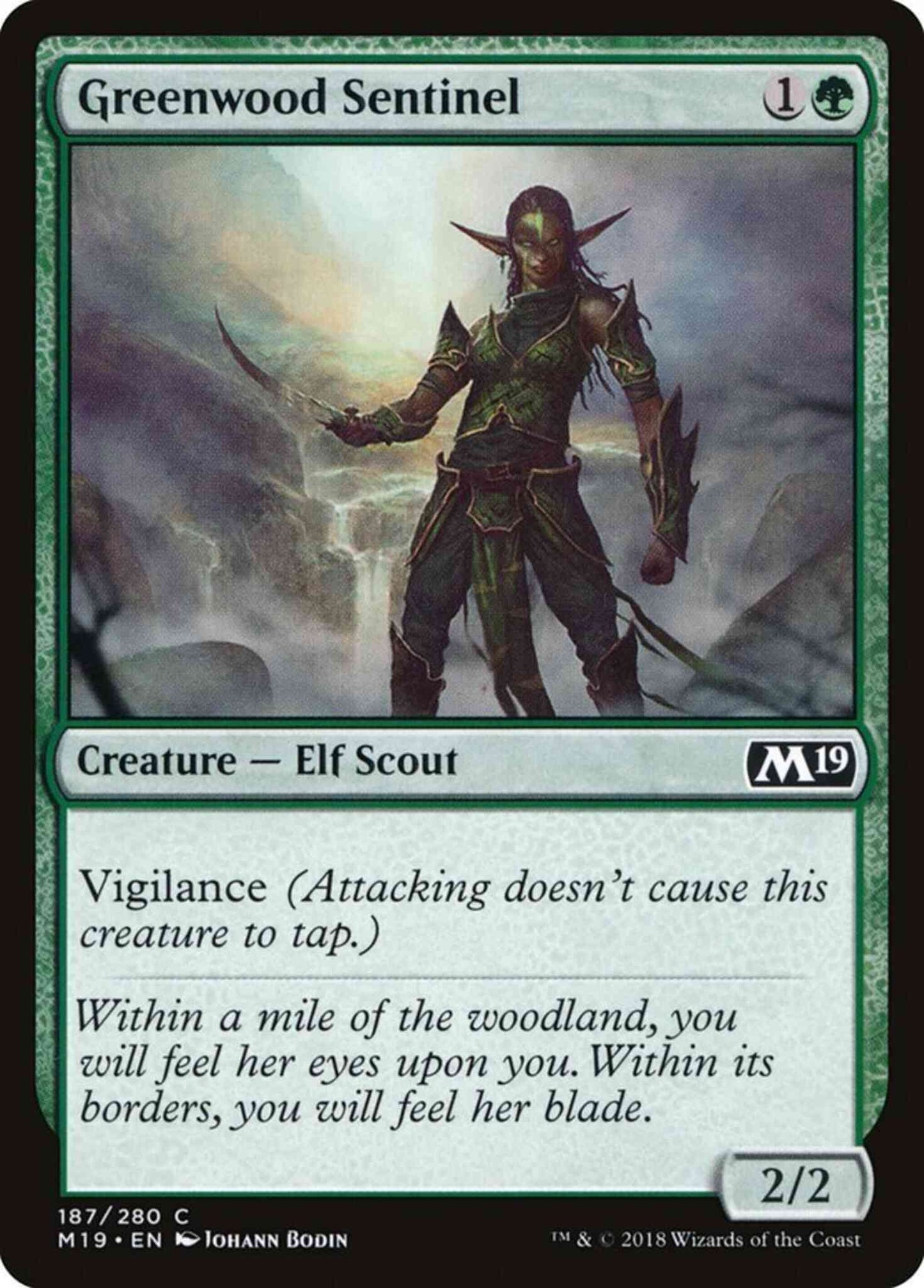 Greenwood Sentinel [187] [Core Set 2019] [Non-Foil]