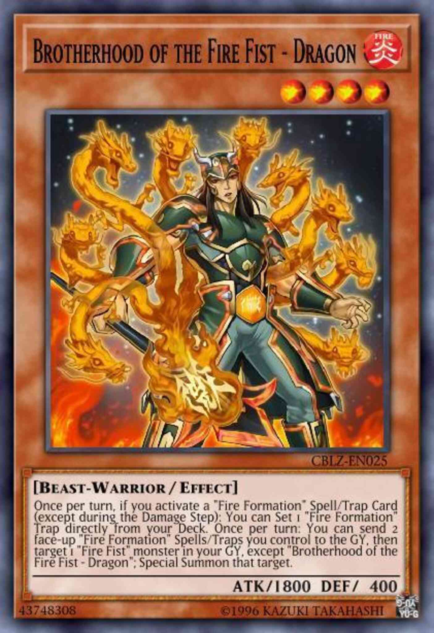 Brotherhood of the Fire Fist - Dragon - CBLZ-EN025 - Super Rare - Unlimited