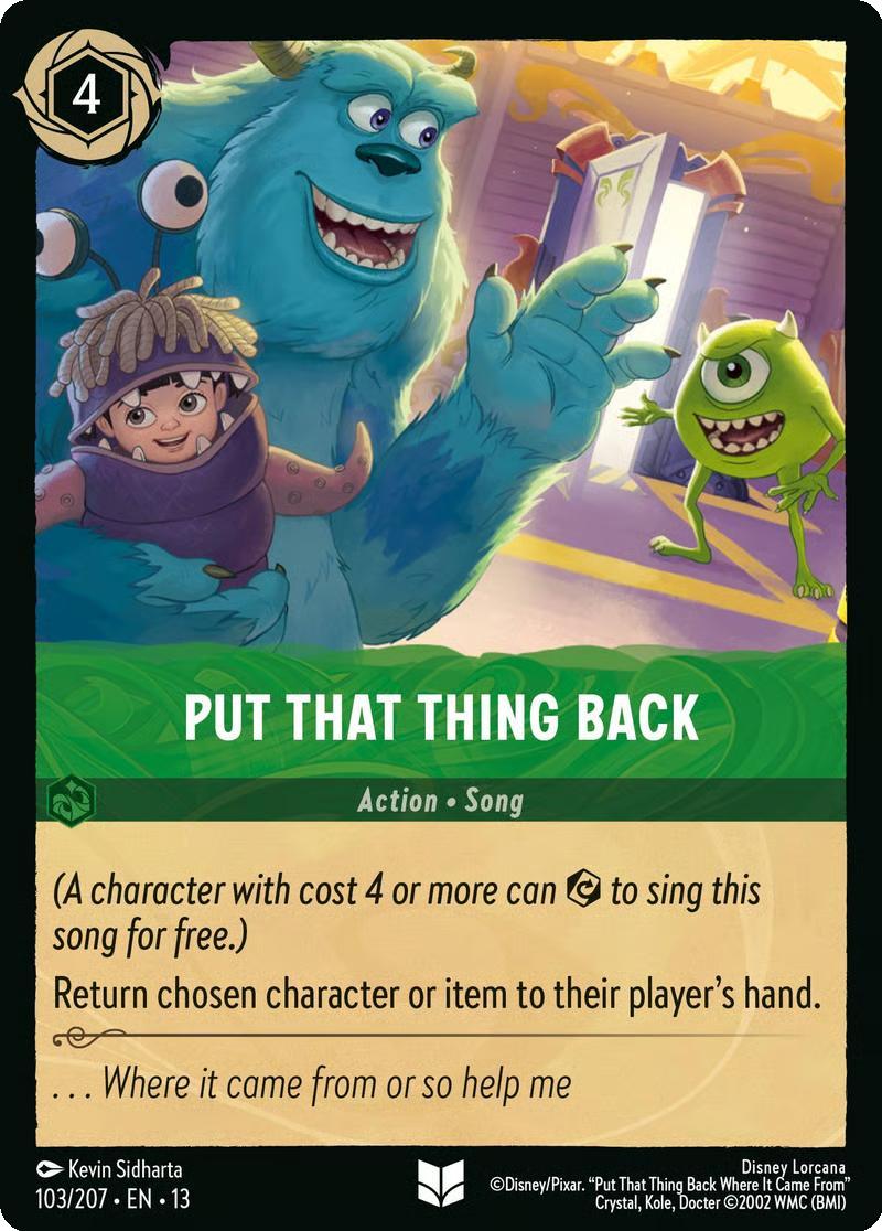 Put That Thing Back - 103/204 [Attack of the Vine!] [Non-Foil]