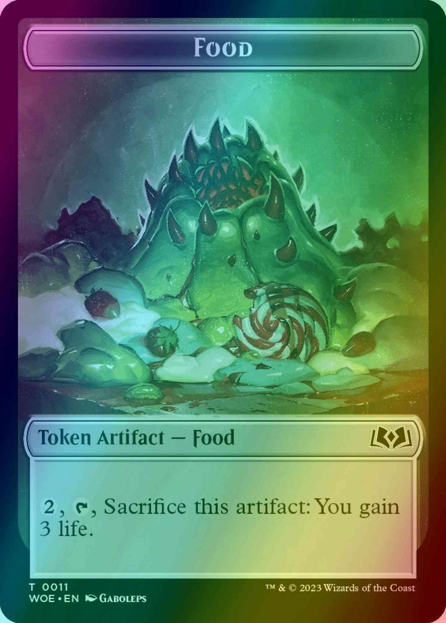 Food Token (11) // Human Token (02) [Wilds of Eldraine: Tokens] [Foil]