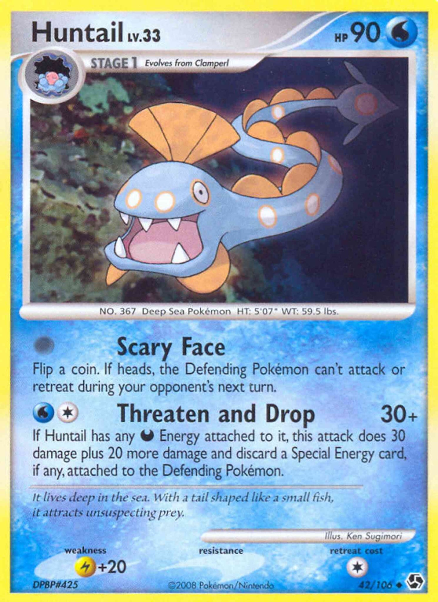 Huntail - 42/106 - Uncommon [dp4-42] [Reverse Holo]