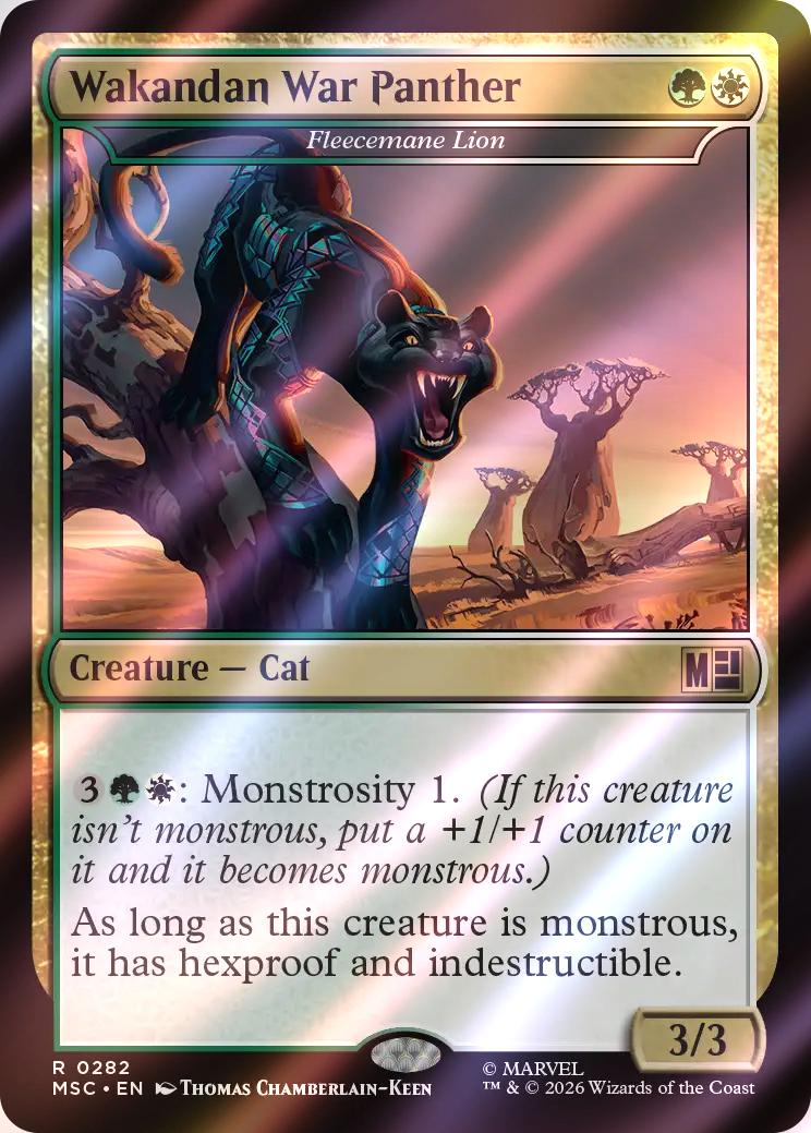 Wakandan War Panther - Fleecemane Lion [282] [Marvel Super Heroes: Commander] [Surge Foil]