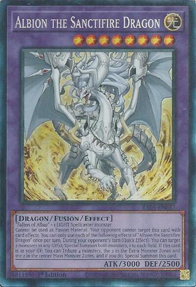 Albion the Sanctifire Dragon - RA05-EN037 - Collector's Rare - 1st Edition