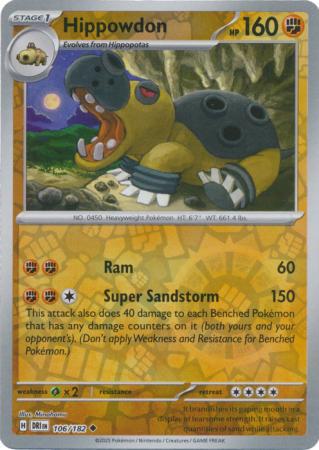 Hippowdon - 106/182 - Uncommon [sv10-106] [Reverse Holo]