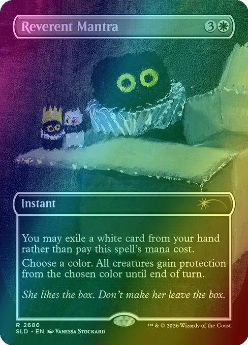 Reverent Mantra [2686] [Borderless] [Purr Majesty] [Secret Lair Drop] [Foil]