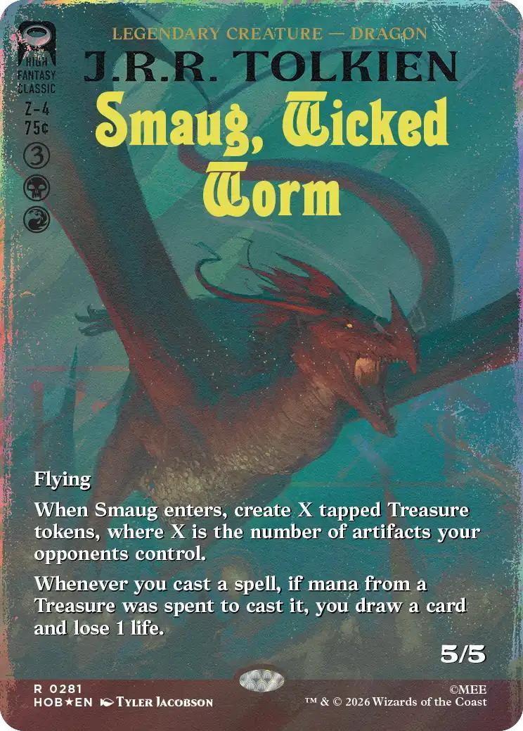 Smaug, Wicked Worm [281] [Borderless] [Book Cover] [The Hobbit] [Surge Foil]