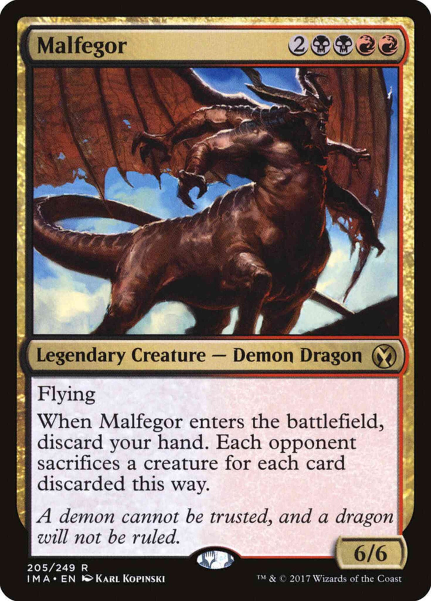 Malfegor [205] [Iconic Masters] [Non-Foil]