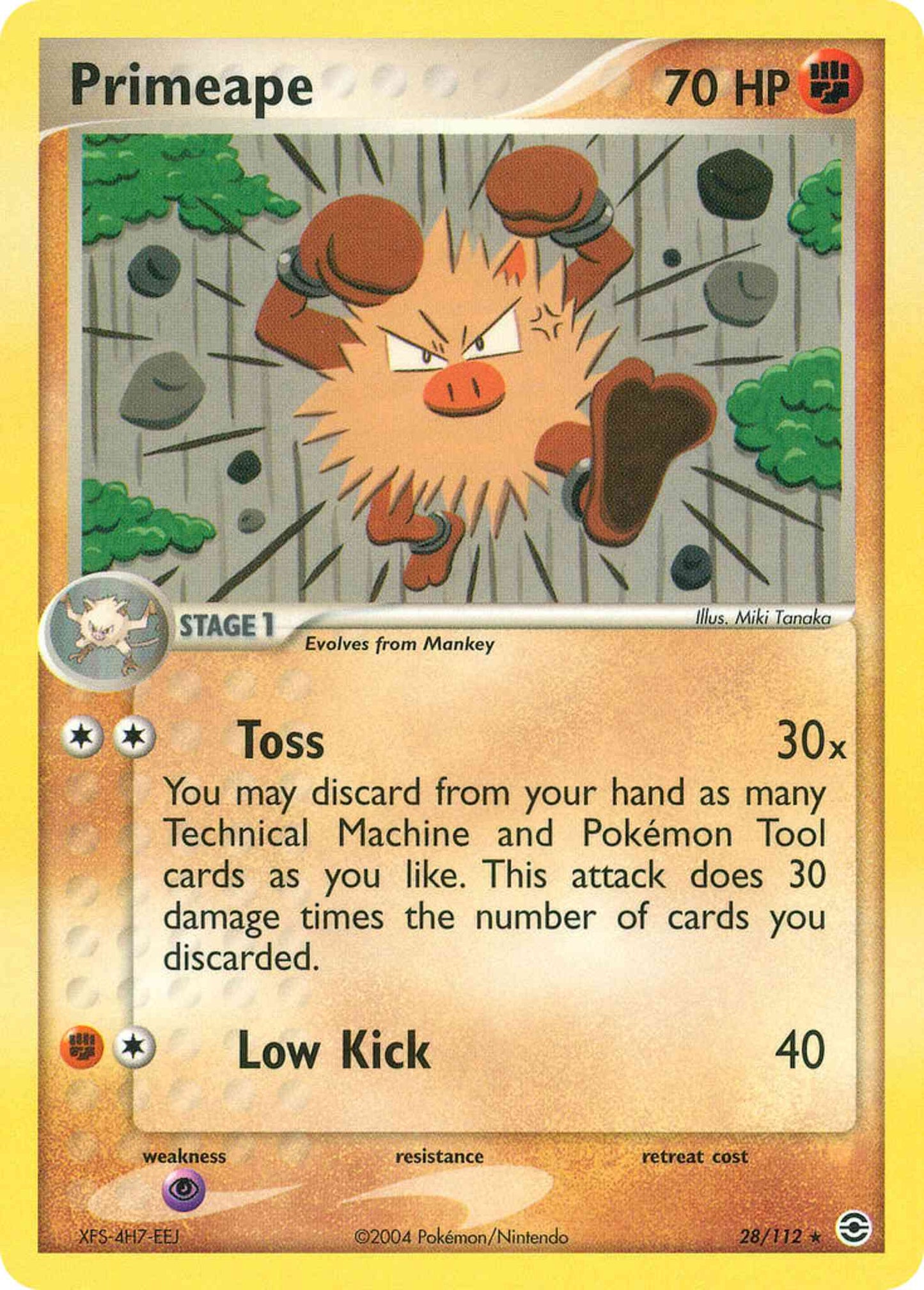 Primeape - 28/112 - Rare [ex6-28] [Non-Holo]