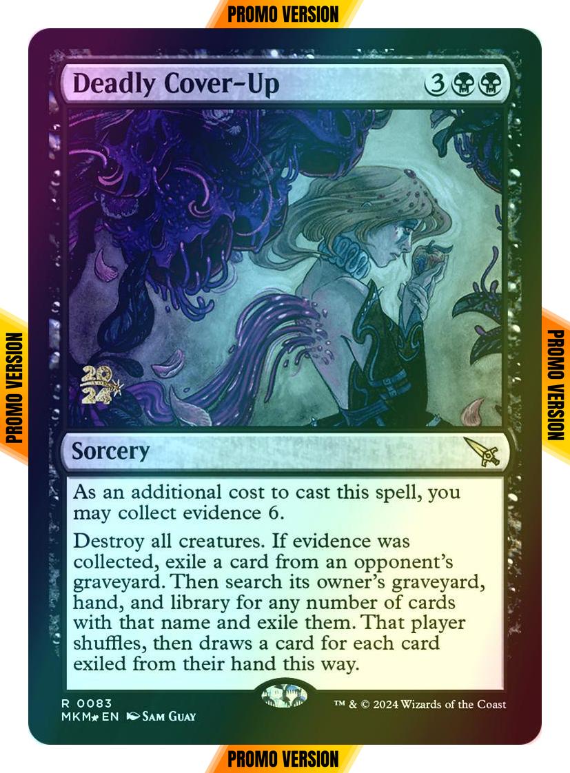 Deadly Cover-Up [83s] [Prerelease] [Murders at Karlov Manor: Promos] [Foil]