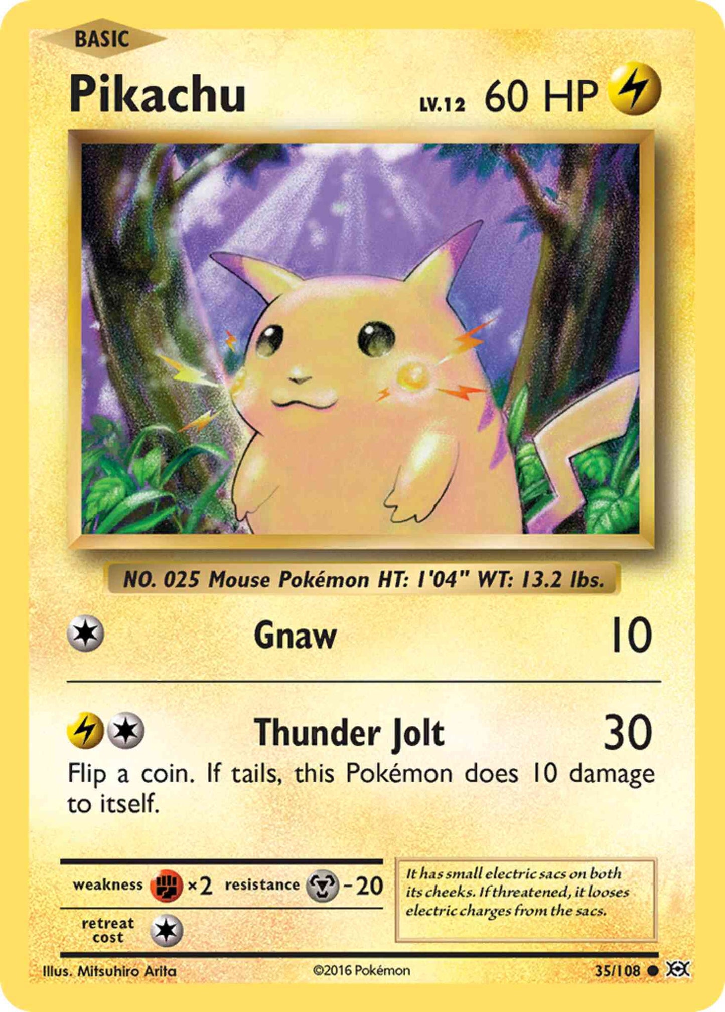 Pikachu - 35/108 - Common [xy12-35] [Non-Holo]