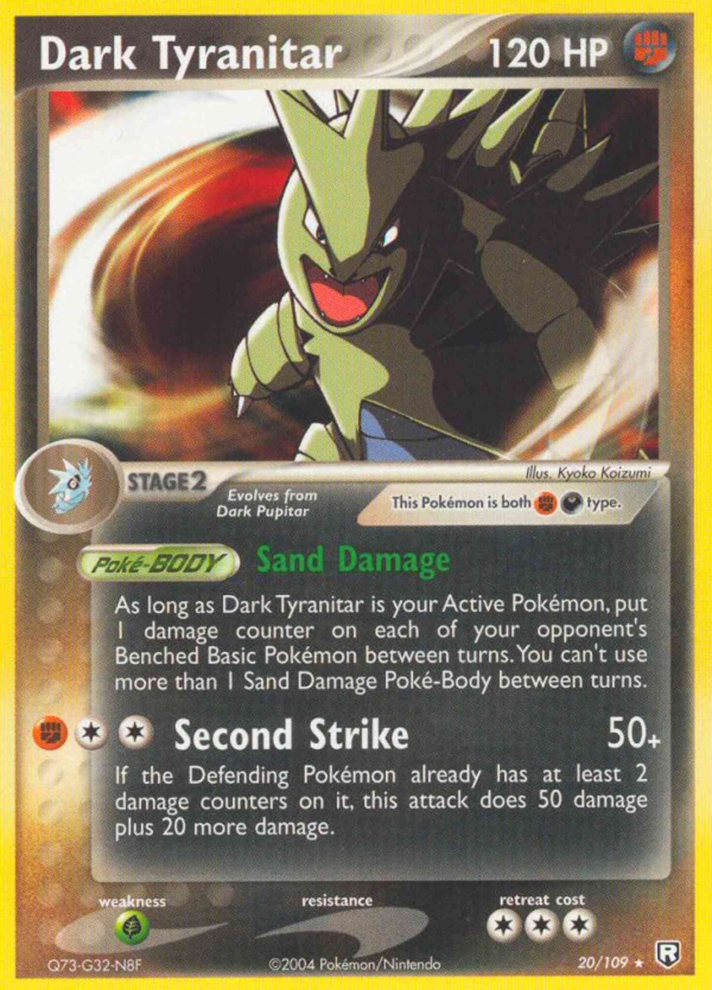 Dark Tyranitar - 20/109 - Rare [ex7-20] [Reverse Holo]