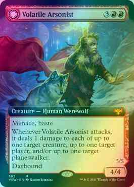Volatile Arsonist // Dire-Strain Anarchist [382] [Extended Art] [Innistrad: Crimson Vow] [Foil]