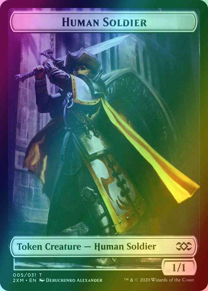 Human Soldier Token (05) // Tuktuk the Returned Token (28) [Double Masters Tokens] [Foil]