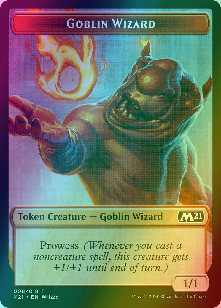 Cat Token (11) // Goblin Wizard Token (08) [Core Set 2021 Tokens] [Foil]