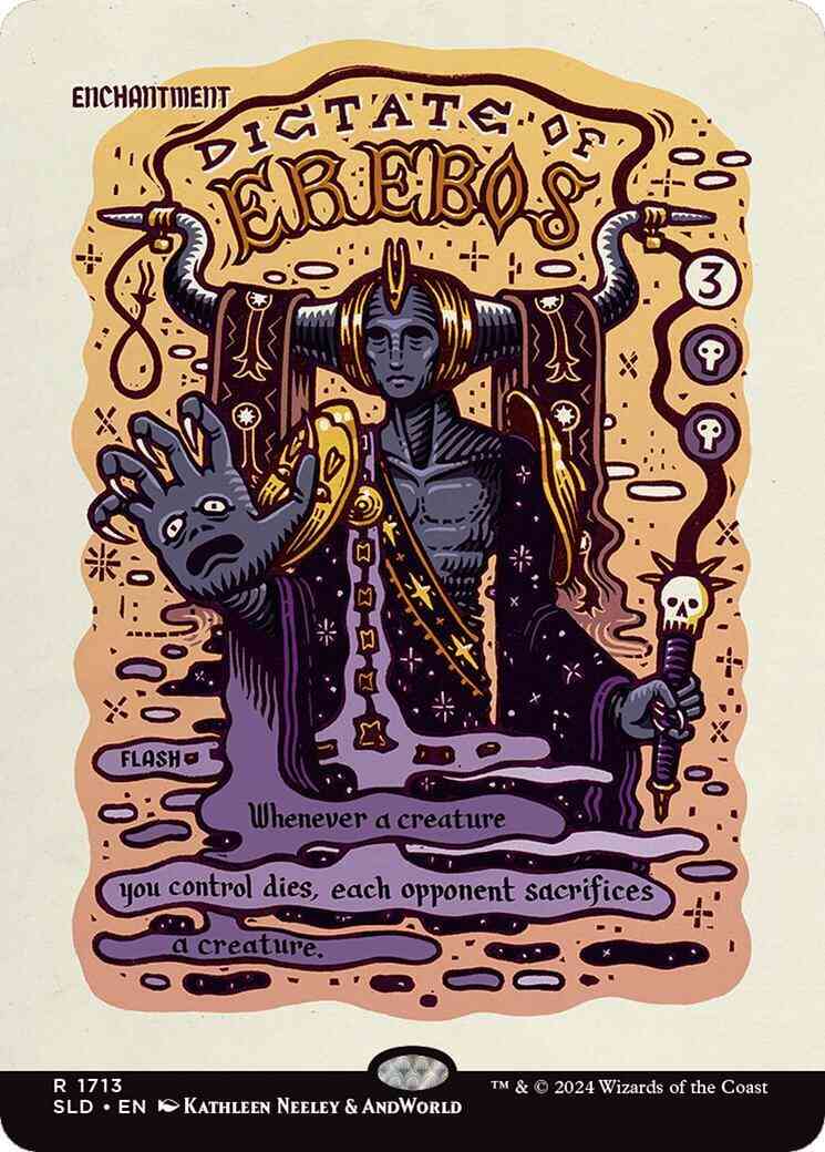 Dictate of Erebos [1713] [Borderless] [Prints of Darkness] [Secret Lair Drop] [Foil]
