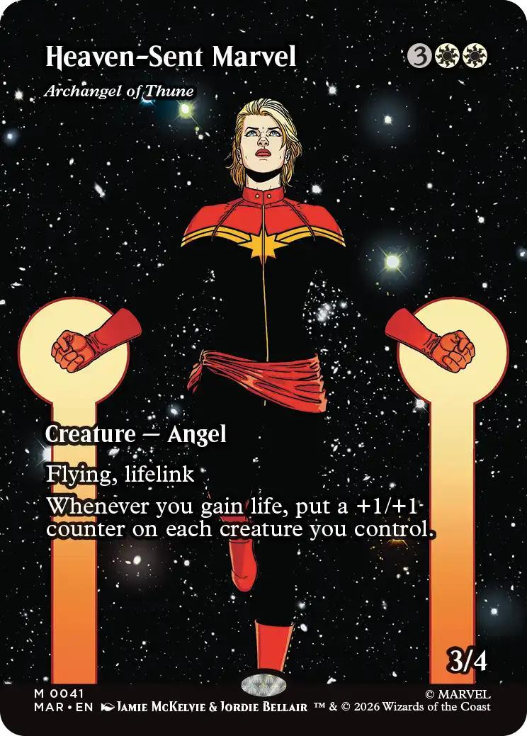 Heaven-Sent Marvel - Archangel of Thune [41] [Borderless] [Source Material] [Marvel Universe] [Non-Foil]