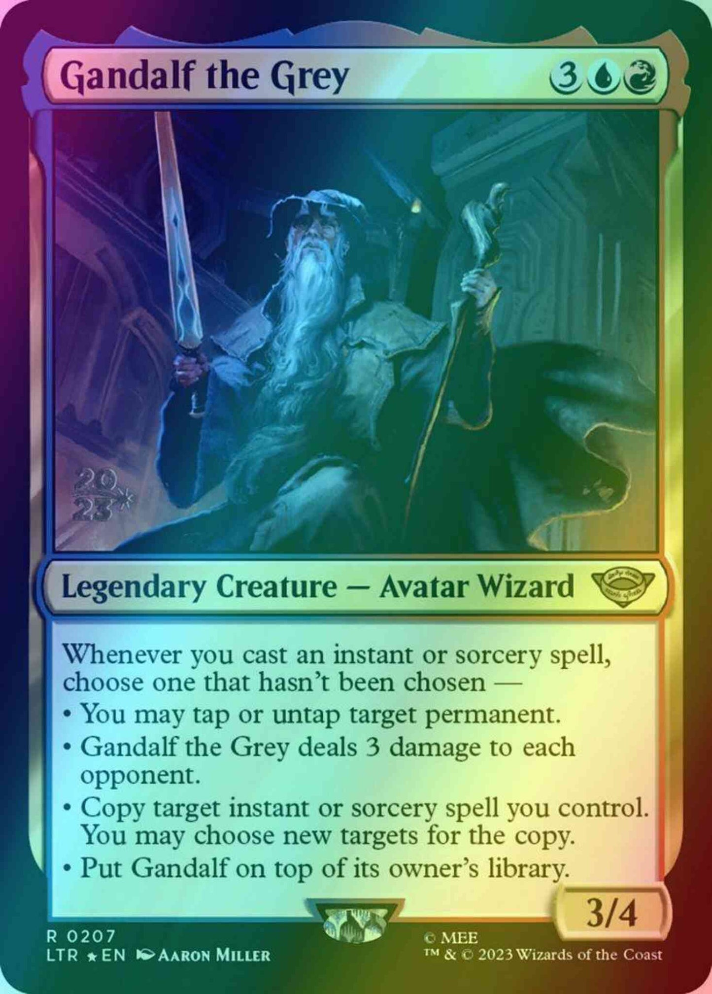 Gandalf the Grey [207s] [Prerelease] [The Lord of the Rings: Tales of Middle-earth: Promos] [Foil]