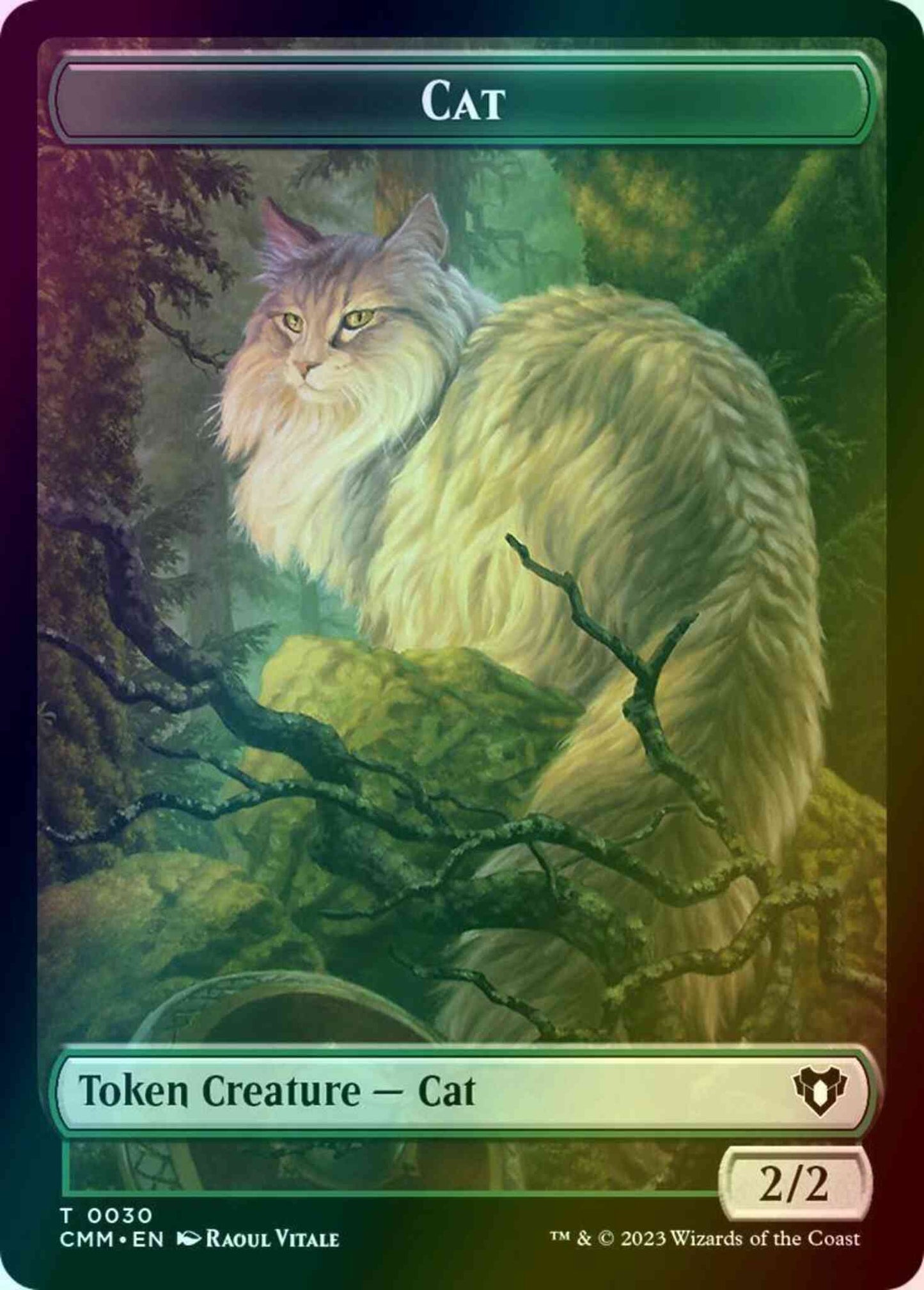 Cat Token (30) // Eldrazi Token (01) [Commander Masters: Tokens] [Foil]
