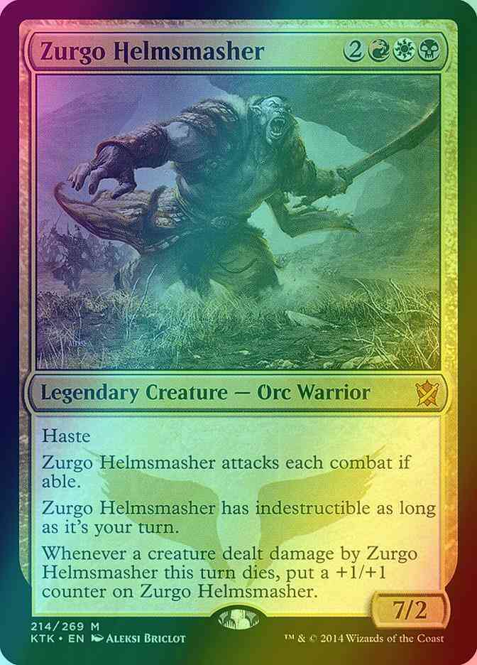 Zurgo Helmsmasher [214] [Khans Of Tarkir] [Foil]