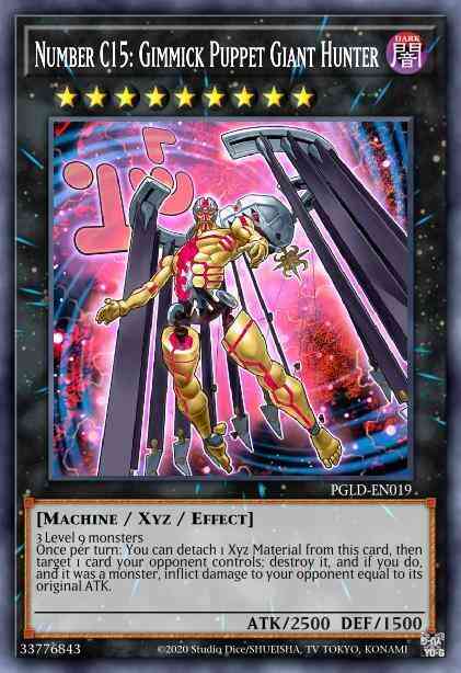 Number C15: Gimmick Puppet Giant Hunter - PGLD-EN019 - Gold Secret Rare - Unlimited