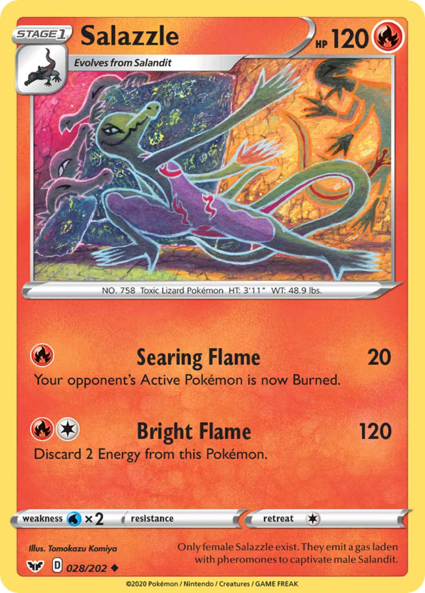 Salazzle - 028/202 - Uncommon [swsh1-028] [Non-Holo]